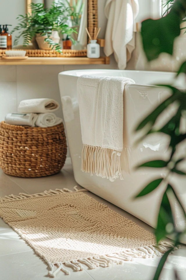 Vintage-Inspired Bathroom Rugs