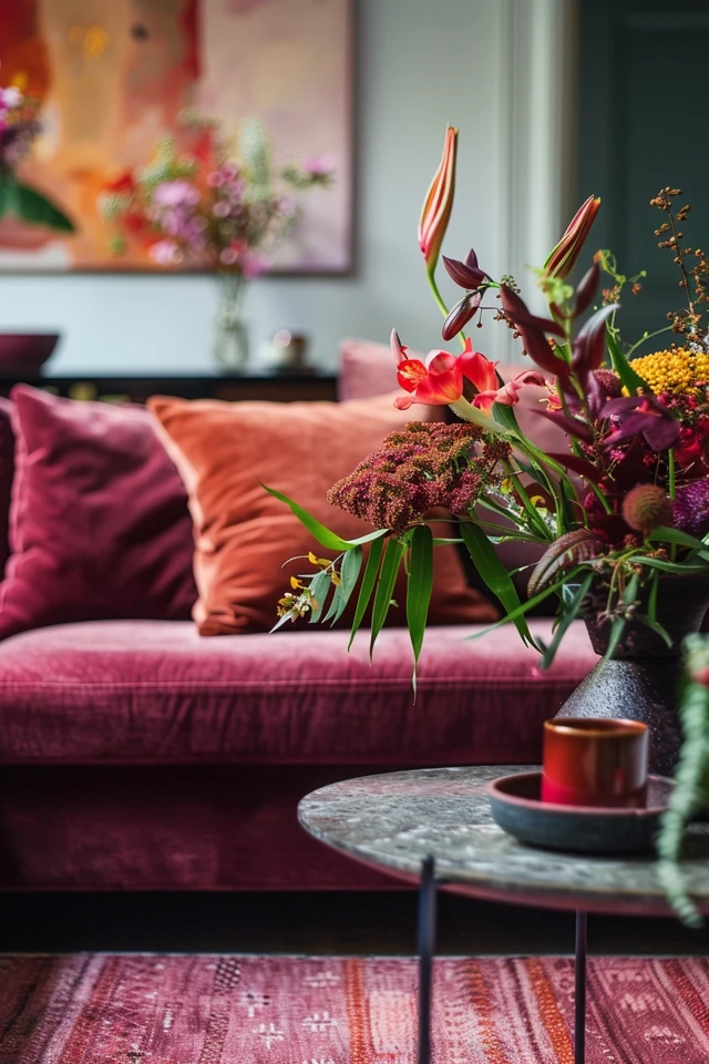 Tips for Styling Burgundy in Your Living Room