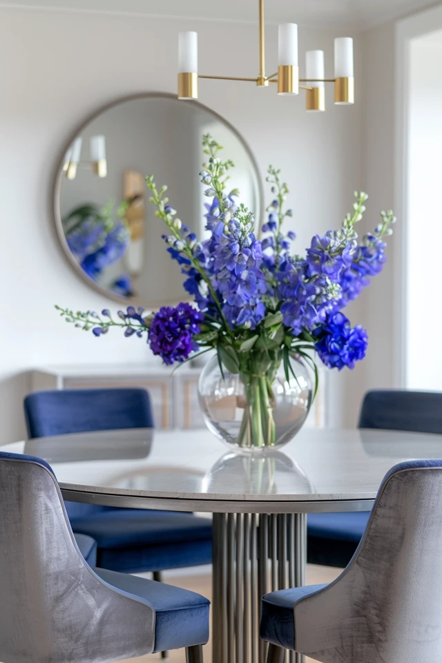 Statement Mirror Above Buffet
