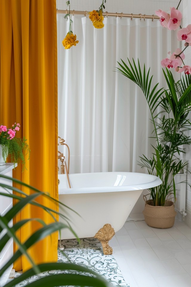 Dual Charm: Bathroom Double Shower Curtain Ideas