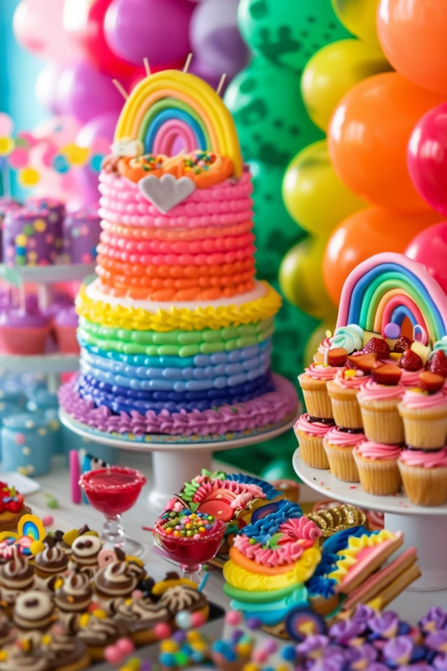 Rainbow Themed Decorations and Activities