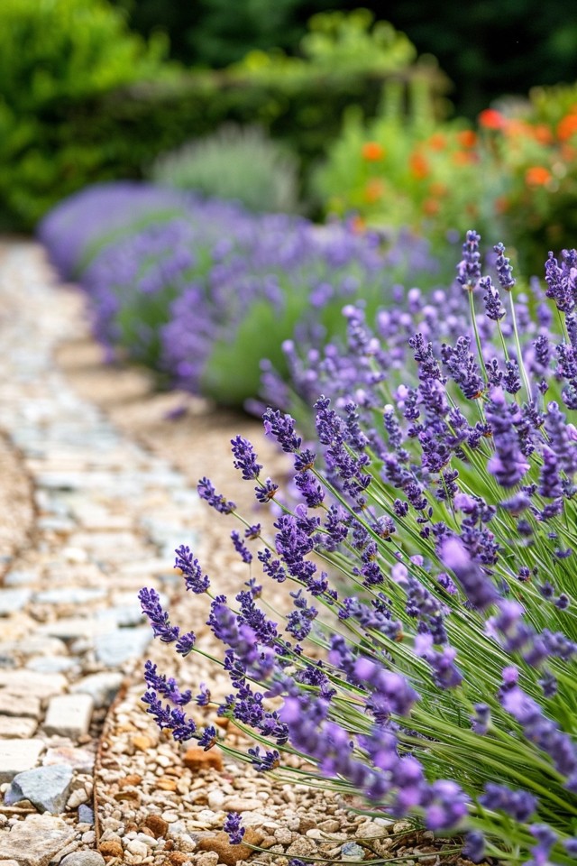 Lavender Tumbling Over Walls