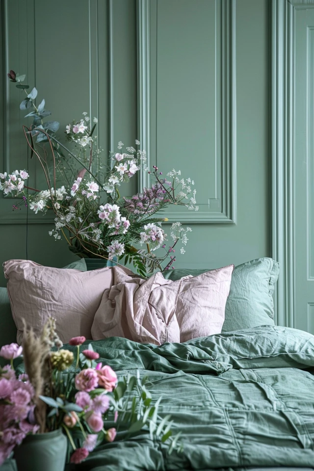 Stylish Furniture and Accessories for a Sage Bedroom