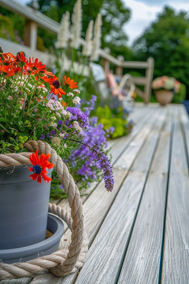 Rustic Charm: Rope Railing Decking Rope Ideas