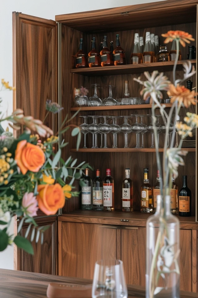 Dining Room Bar from Buffet Table