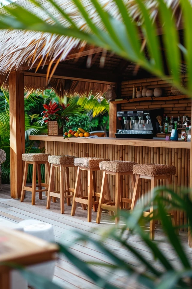 Tropical Tiki Bar Ideas for Backyard Retreats