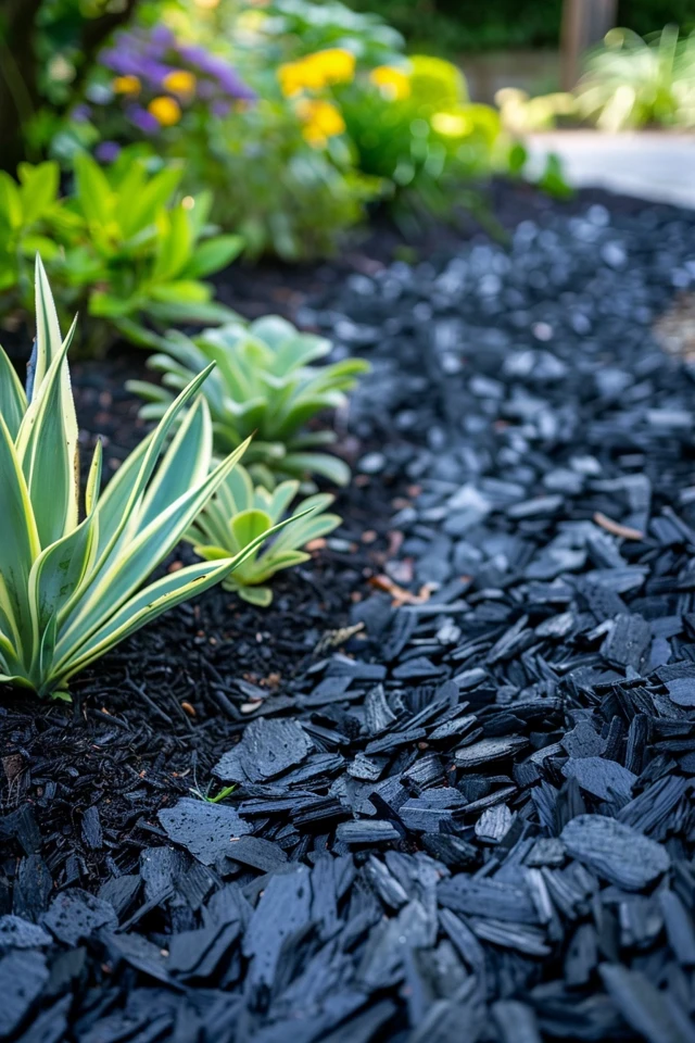 Black Mulch Landscaping Ideas for Lush Gardens