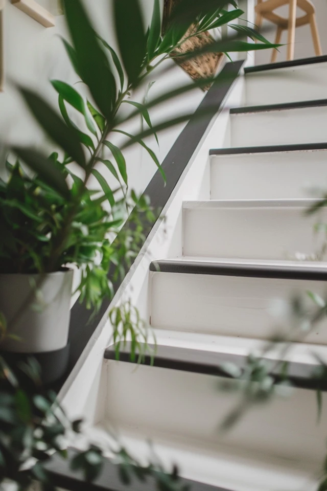 Transform Your Basement Stairs with Colorful Paint