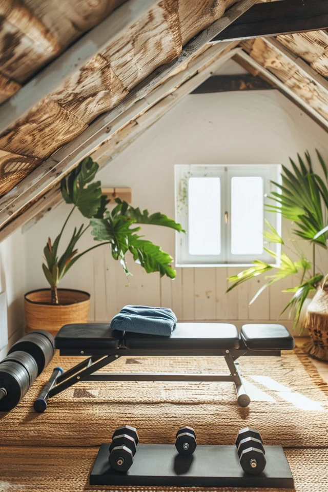 Attic Gym: Compact Workout Space Ideas