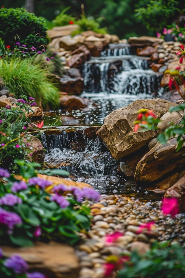 Small Pondless Waterfall Ideas For Cozy Backyards