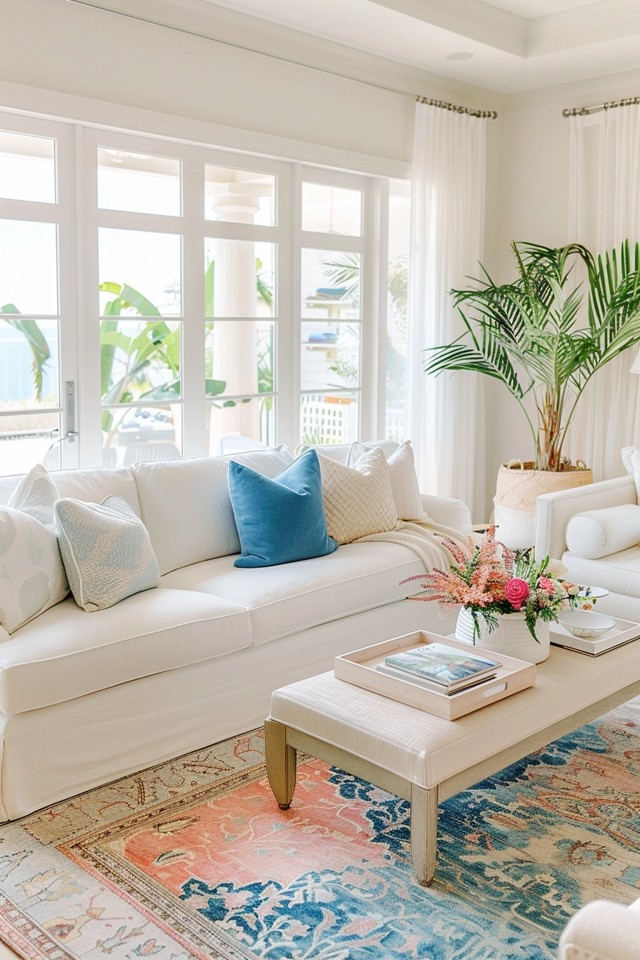 Coastal Living Room Trends: Bright and Breezy
