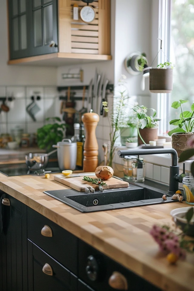 Chic Backsplash Ideas for Butcher Block Countertops
