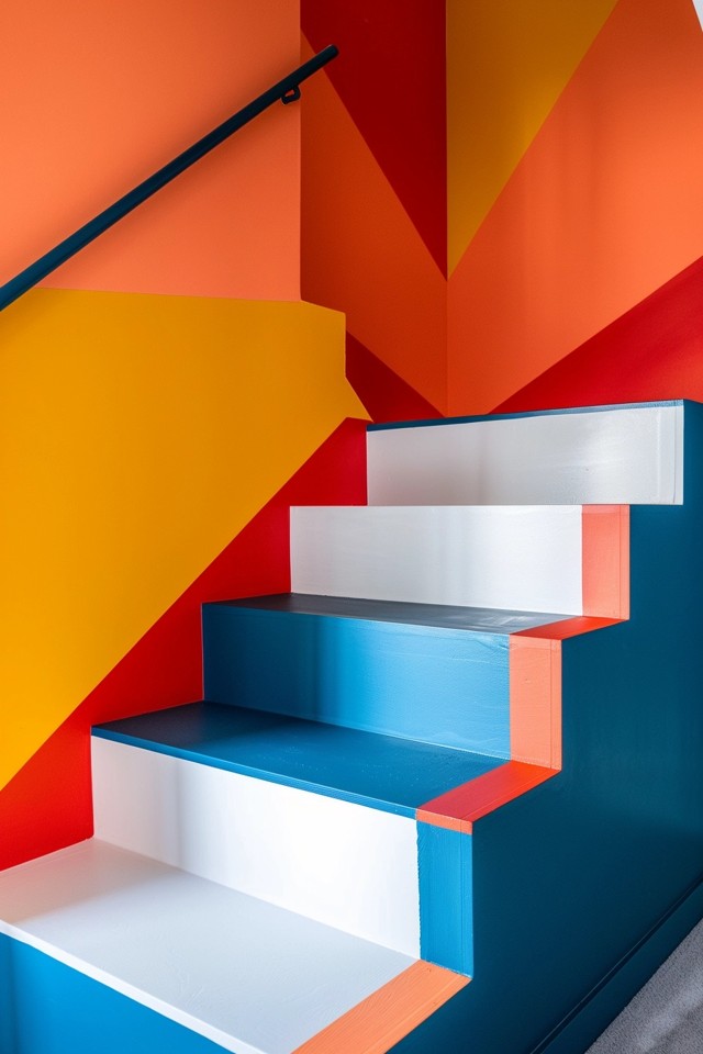 Creative Stairway Wall Painting Ideas for Homes