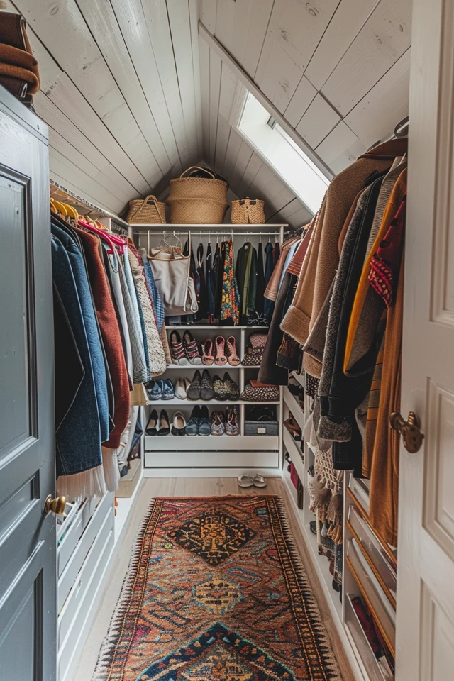 Attic Dressing Area: Stylish Closets