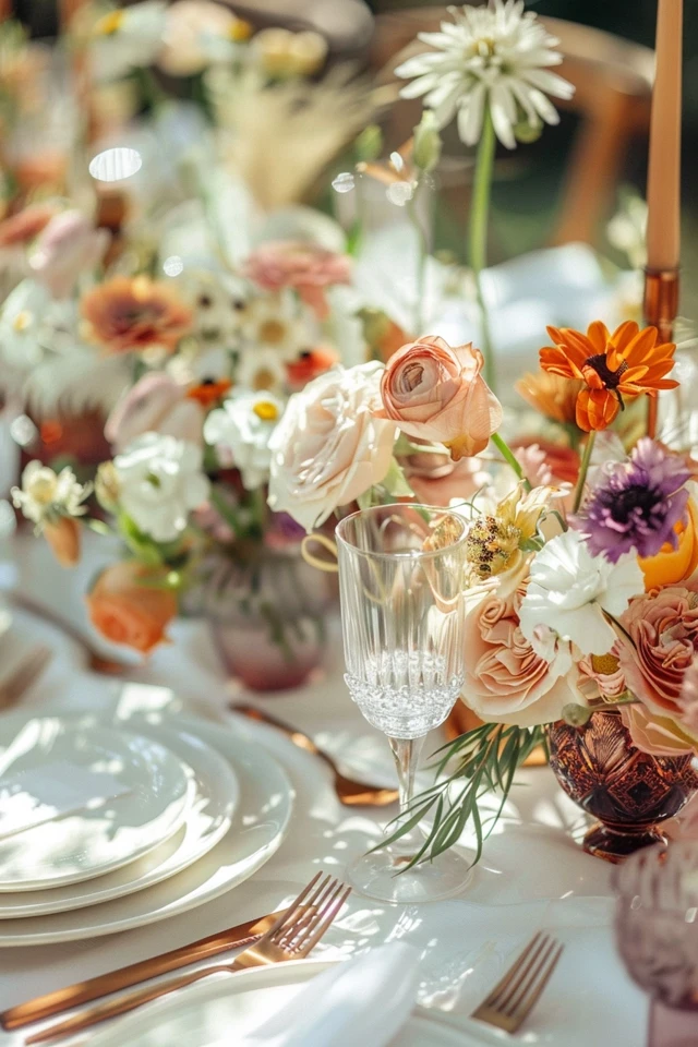 Enhance with Decorative Edged Plates and Striped Napkins