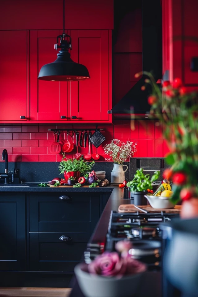 Red and Black Kitchen Ideas for Bold Home Decor