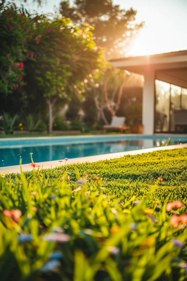 Grass Around Pool Ideas: Lush Oasis Landscaping