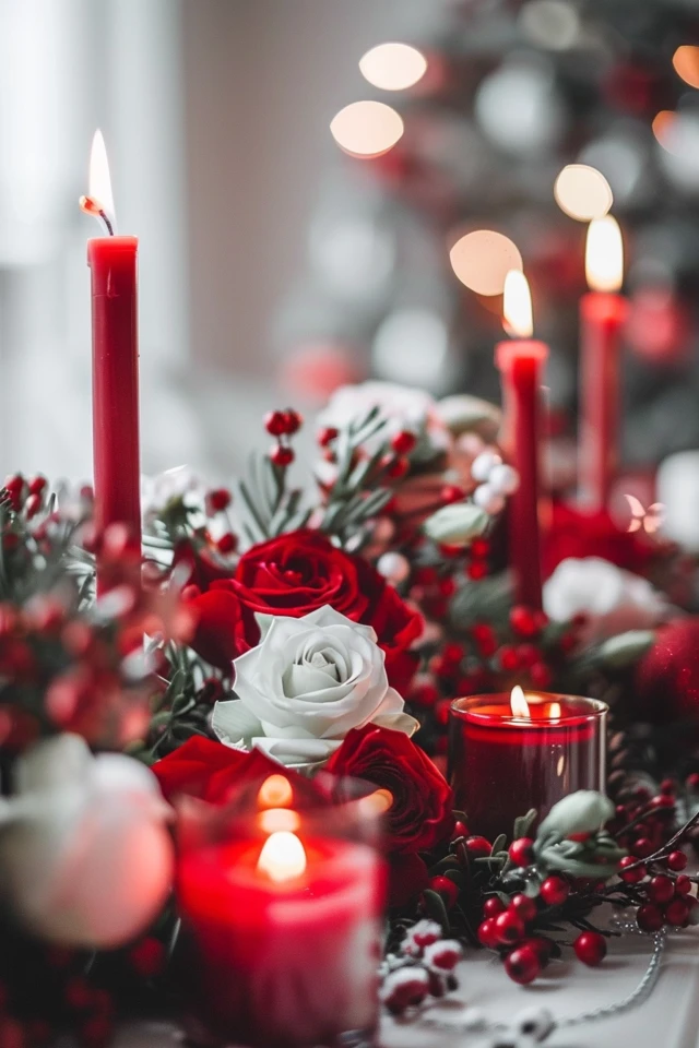 Red and White Christmas Decorations Ideas Inspo