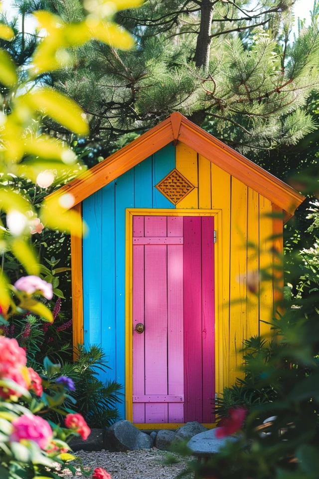 Colorful Dreams: Wooden Playhouse Paint Ideas