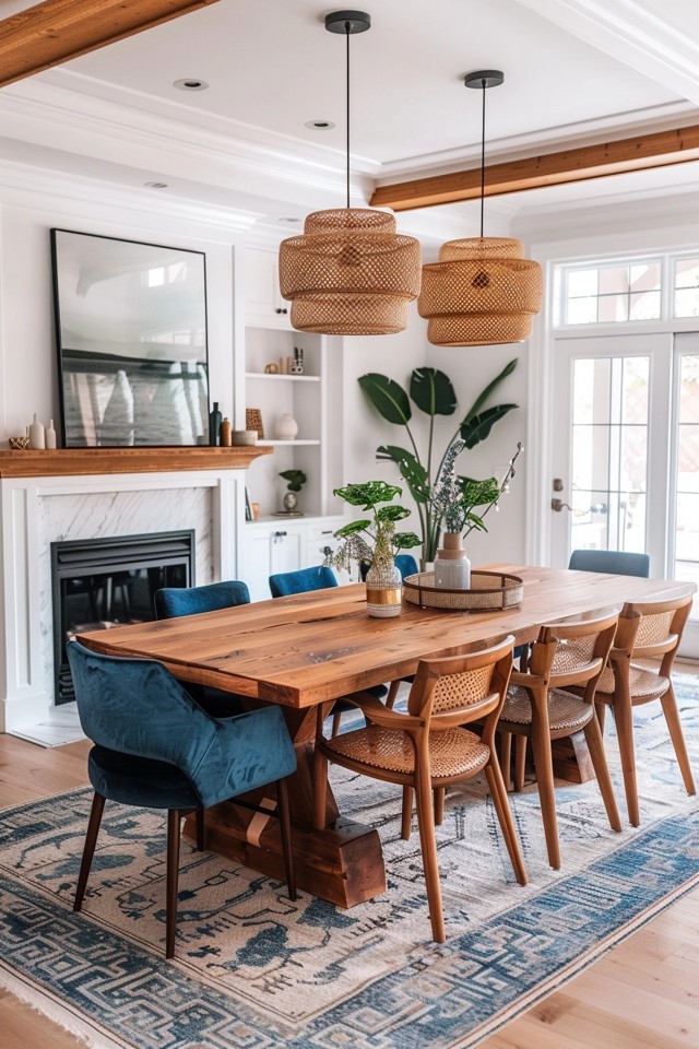 Cozy Dining Room with Fireplace Design Tips