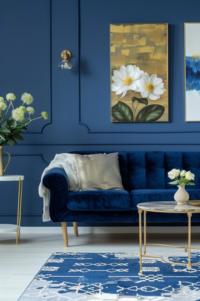 Elevate Your Space with Royal Blue and Gold Living Room Ideas