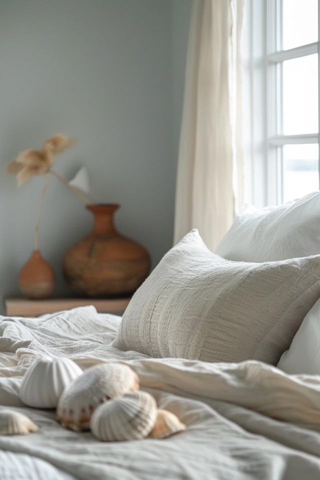 Muted Greens and Sea Blues