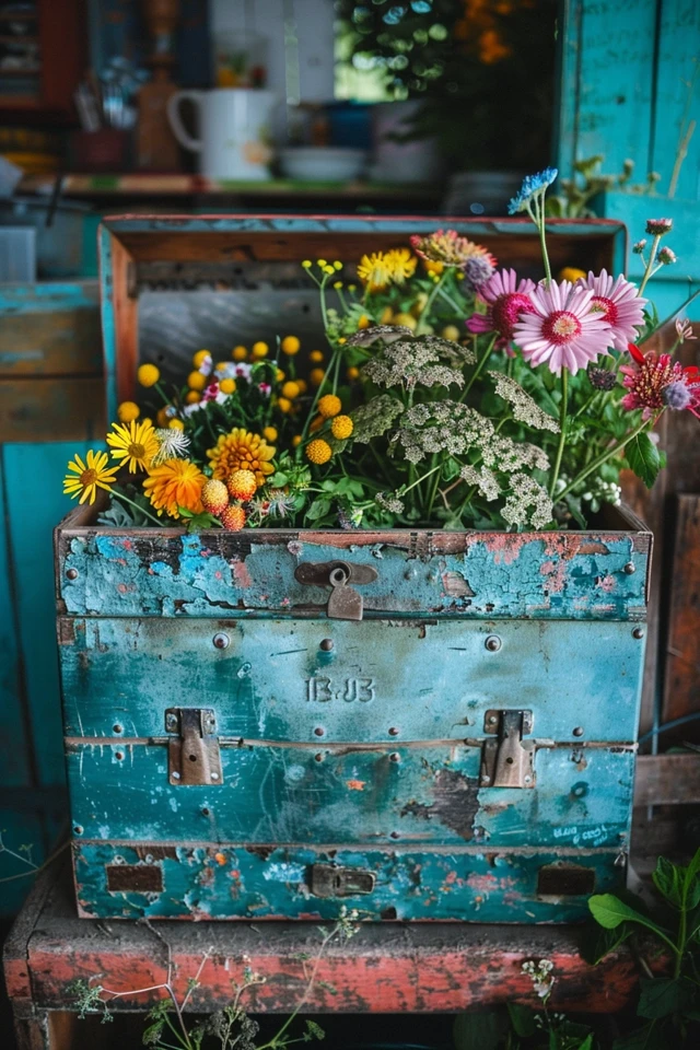 Creative Wood Tool Box Decorating Ideas