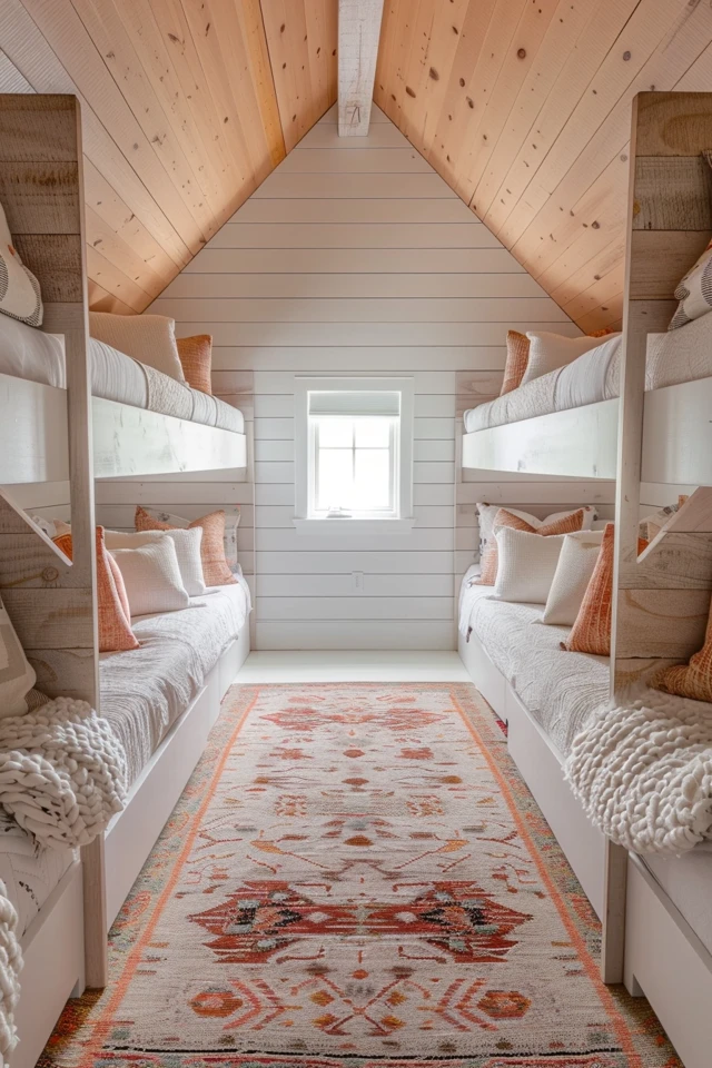 Attic Bunk Room: Fun Sleeping Arrangements