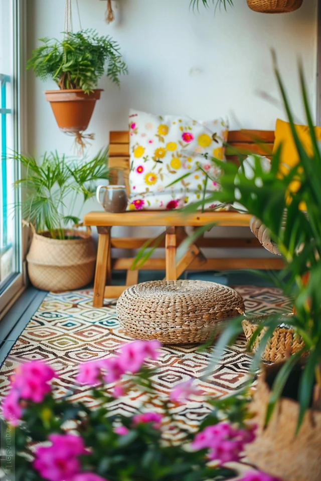 Balcony Decor with a Global Twist
