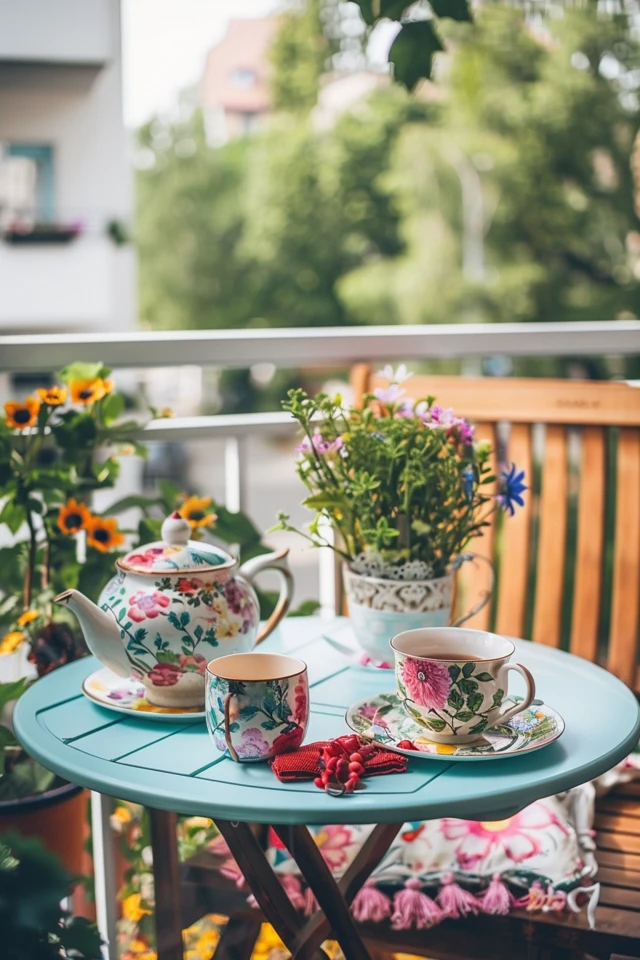 Vintage Dishes and Floral Centerpieces