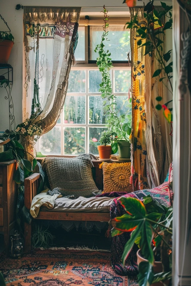 Bohemian Window Treatments: Curtains and Blinds