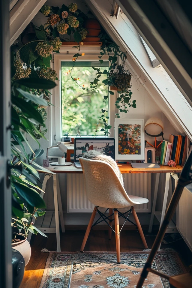 Attic Study: Quiet Work Areas
