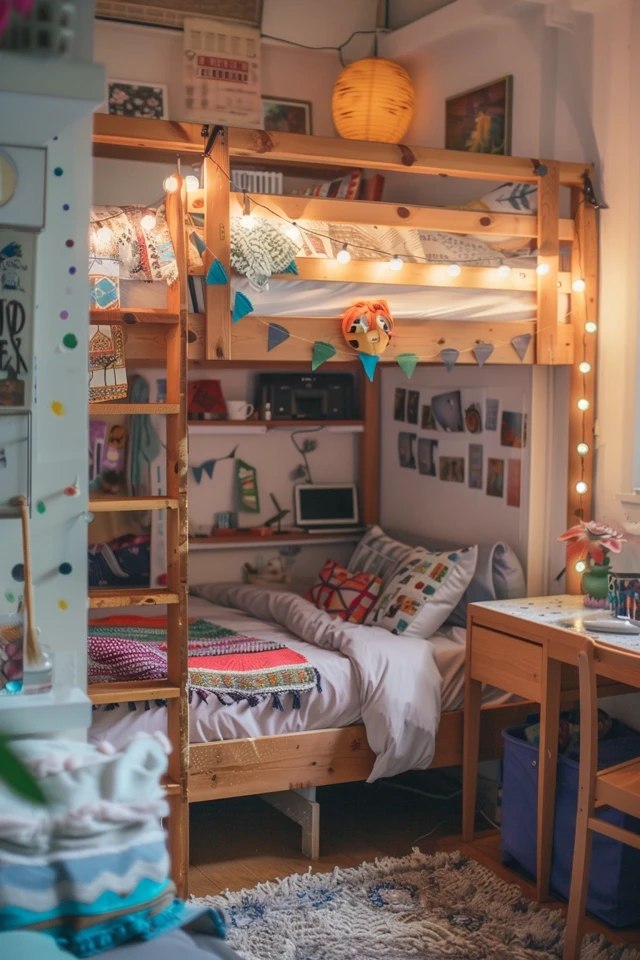 Maximize Space: Lofted Bed Dorm Room Ideas