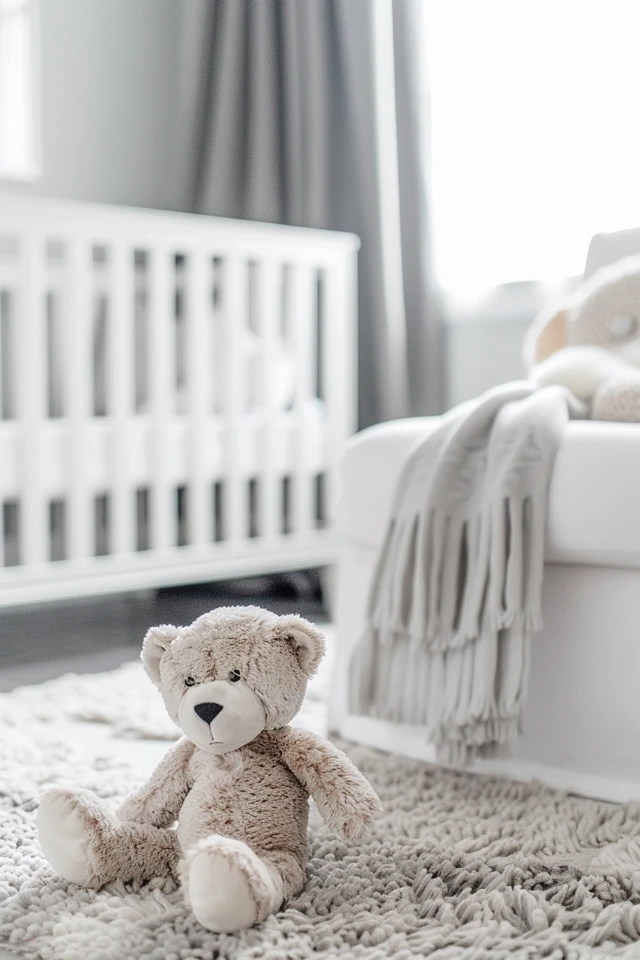 Dark Gray Nursery Door