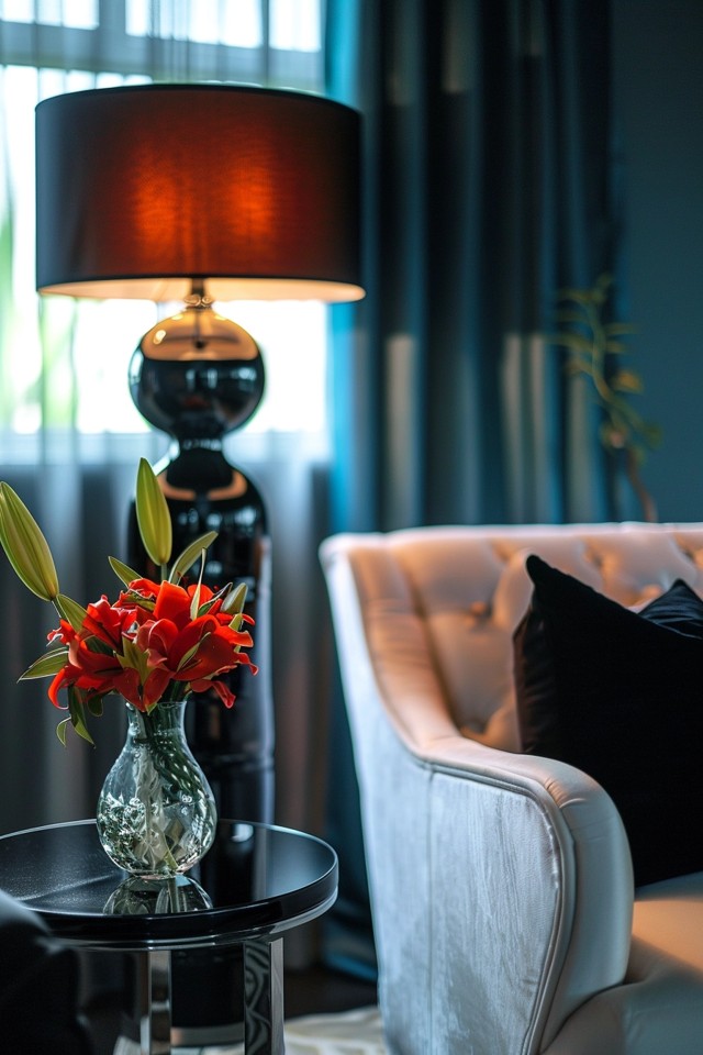 Glamorous Living Room: Silver Touches