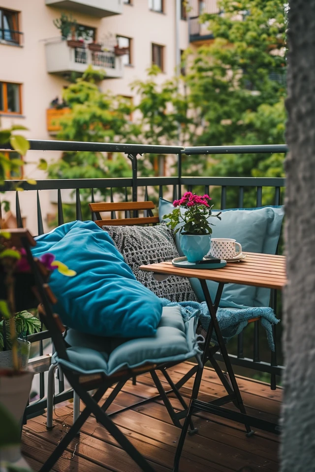 Balcony Decor with Folding Furniture