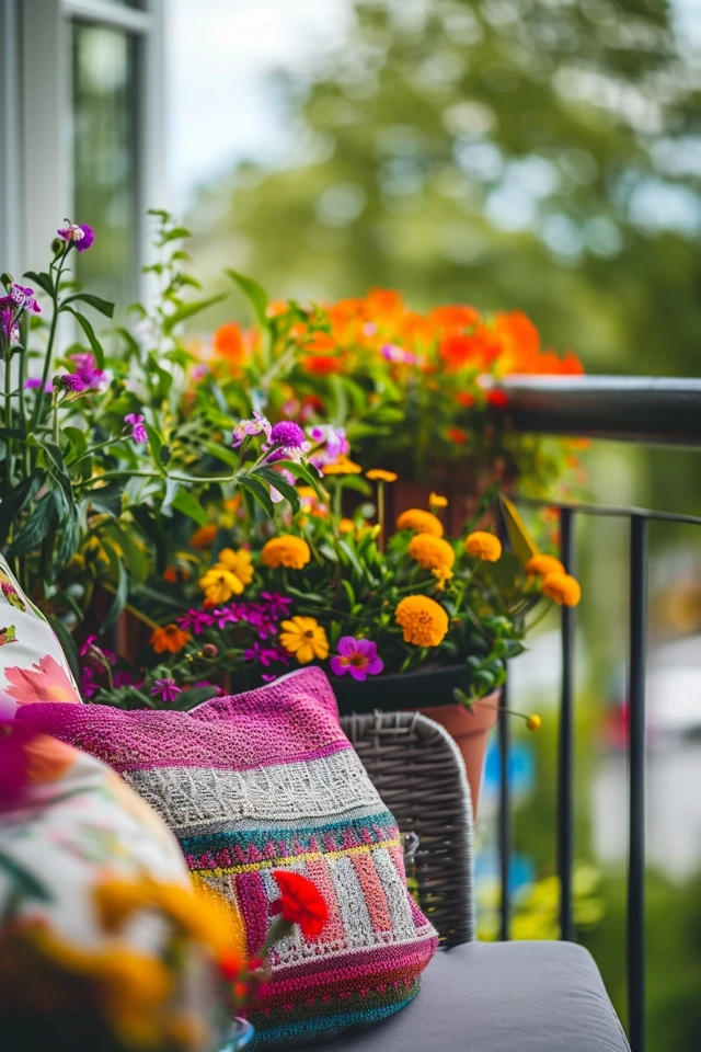 Vintage-Inspired Balcony Decor