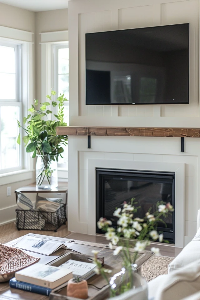 Stylish TV Next to Fireplace Design Ideas