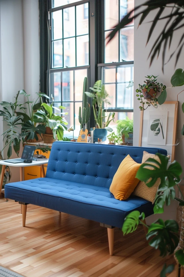 Designing a Modern Home Office with a Sofa Bed