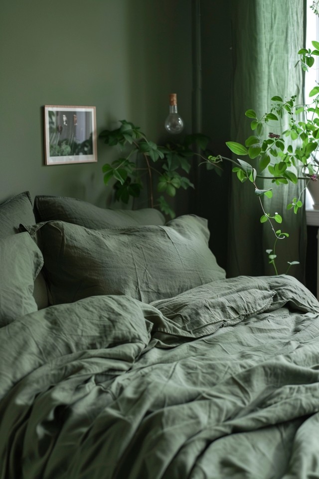 Olive Green Bedding Ideas for Tranquil Decor