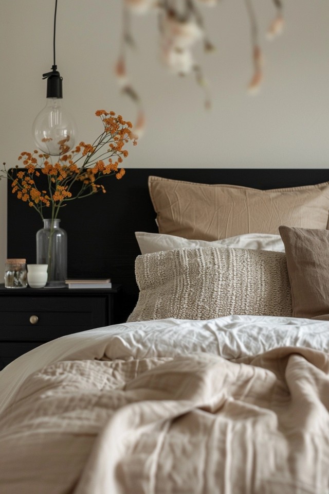 Elegant Black and Beige Bedroom Inspirations