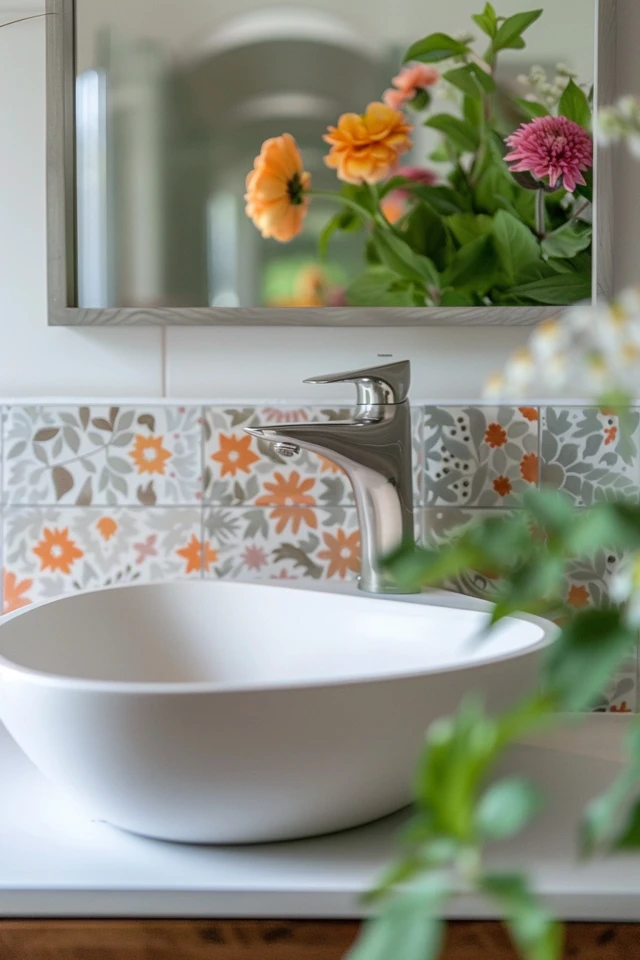 Modern Pedestal Sink Backsplash Designs