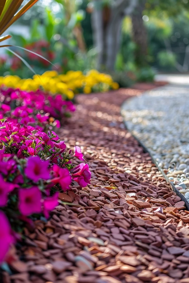 Creative Rubber Mulch Landscaping Ideas for Yards