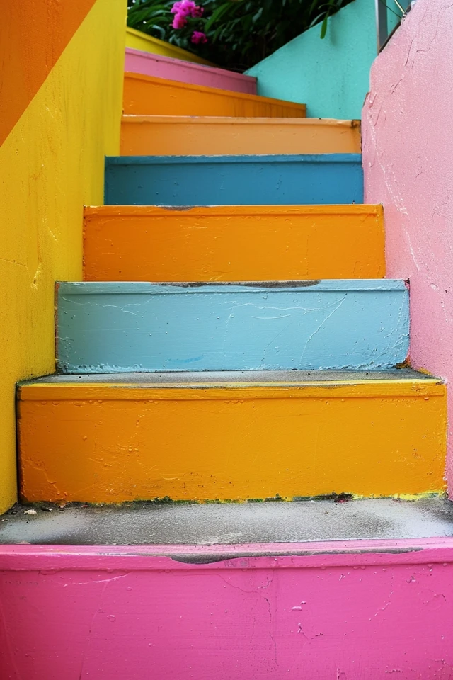 Transform Your Stairs with Painting Concrete Steps Ideas