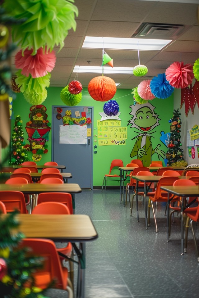 Grinch-Themed Christmas Trees