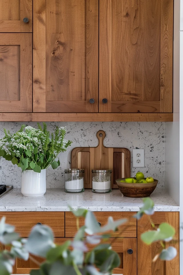 Modernize Cherry Cabinets with New Appliances & Hardware