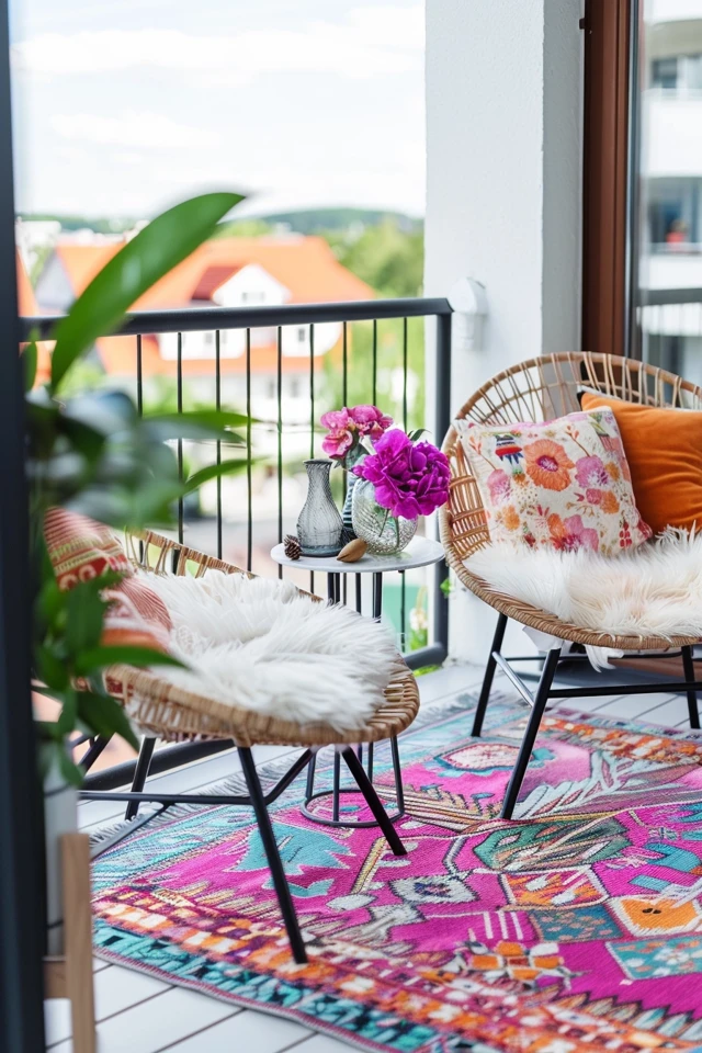 Balcony Decor with Rugs: Add Warmth and Style