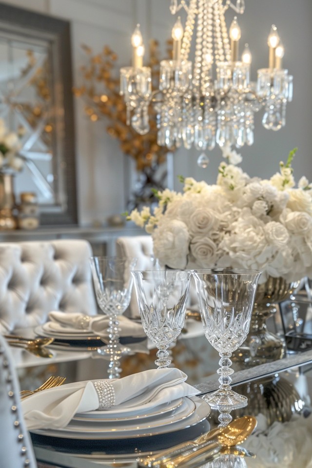 Create an Elegant Retreat with Crystal Accents.