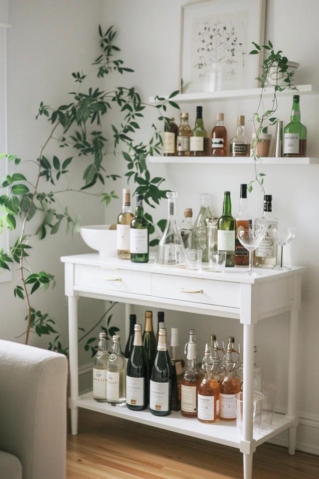 How to Style a Minimalist Bar Cart
