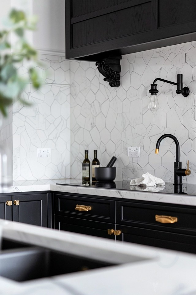 Black and White Kitchen Backsplash Ideas for Chic Spaces